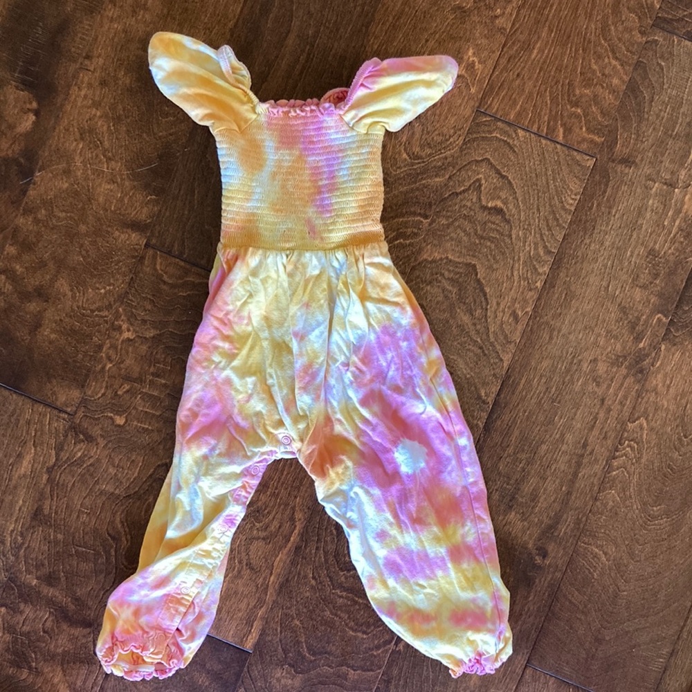 Burts Bees 18 month one piece tie dye jumpsuit